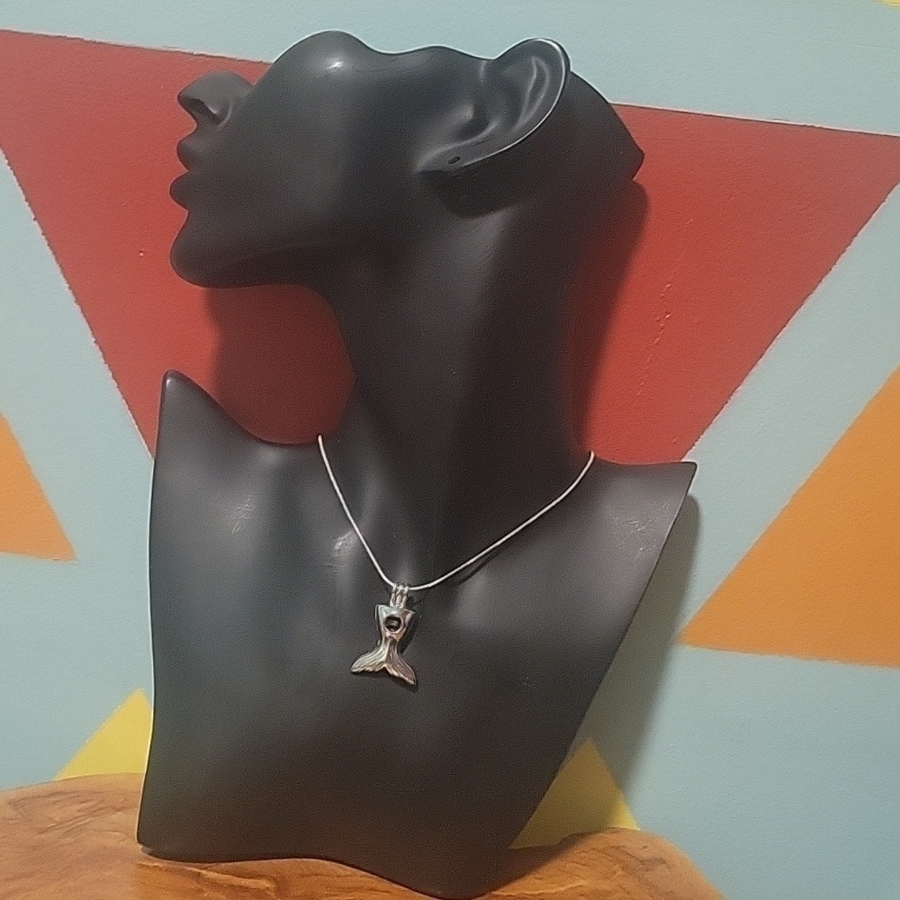 New Mermaid Tail Pear Cage Necklace 18 Inch Chain